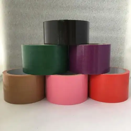 黑色单面布基胶带布纹强力胶彩色地毯布基胶防水易撕胶布厂家定制