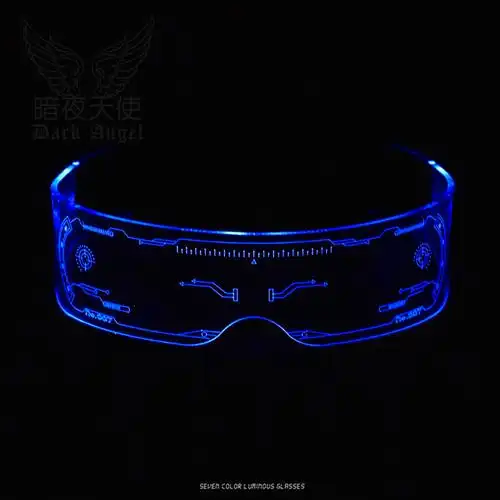 赛博朋克未来科技感护目眼镜科幻发光墨镜蹦迪jk酒吧ins潮女led男