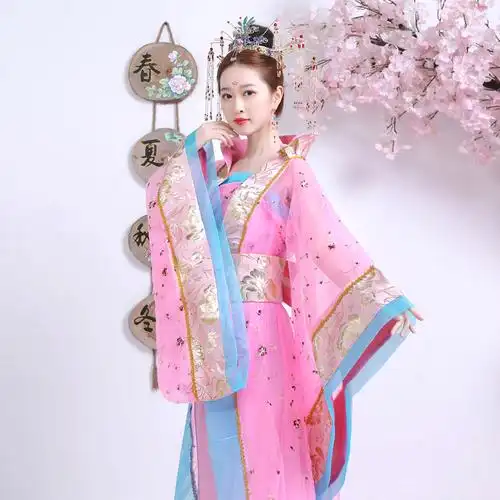 古代服装女皇后古装唐装汉服贵妃装拖尾大明公主舞台演出儿国国王绿色