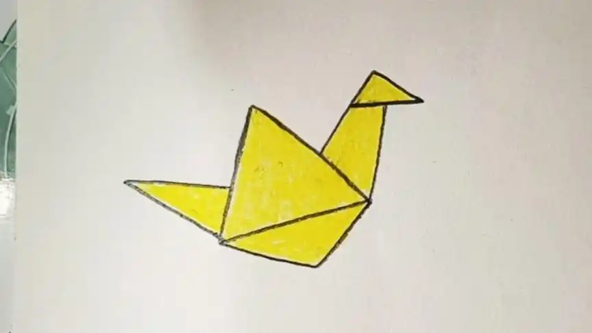 千纸鹤的画法,千纸鹤简笔画