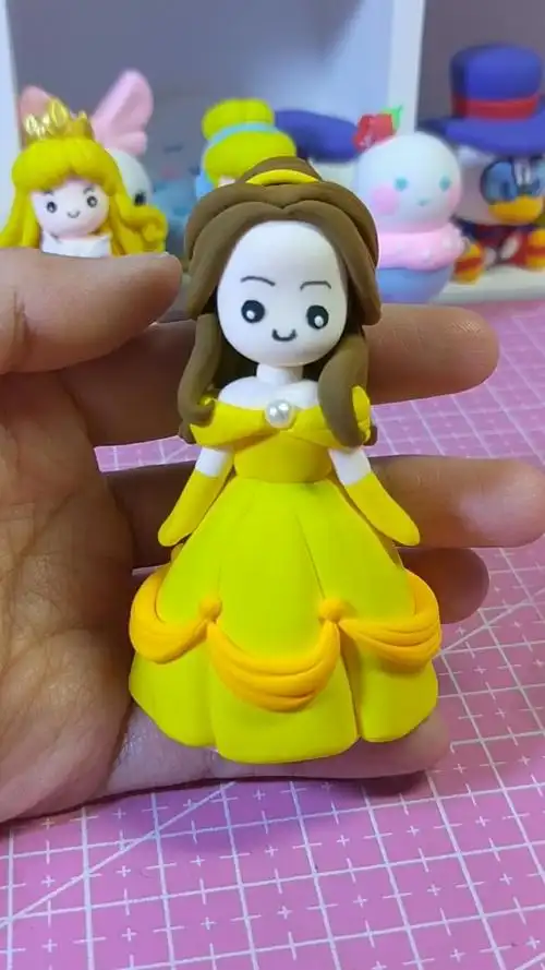 超轻粘土#迪士尼贝儿公主,出自美女与野兽