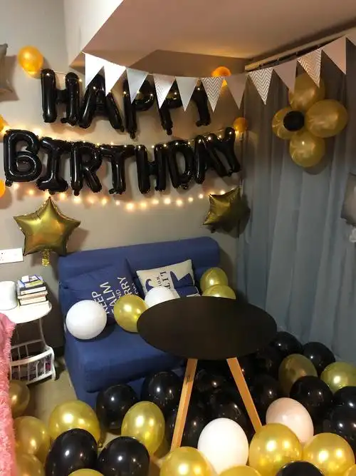 气球闪送生日派对布置房间布置