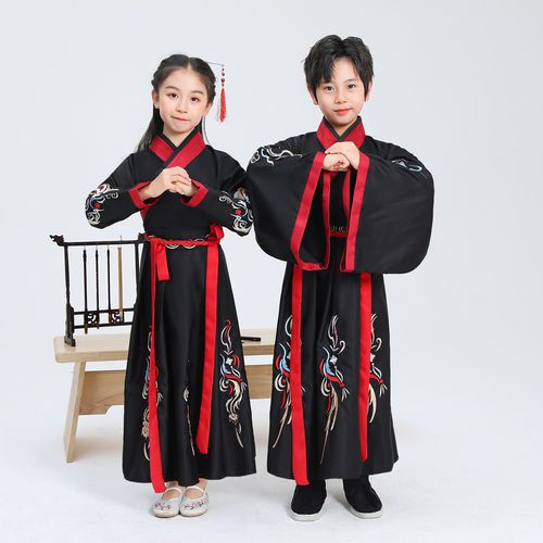 童服儿汉国古服女童学装襦裙小学生男童中国风小书童经演出服