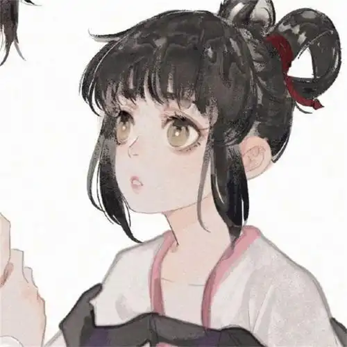 分享一组国风版的插画情侣头像