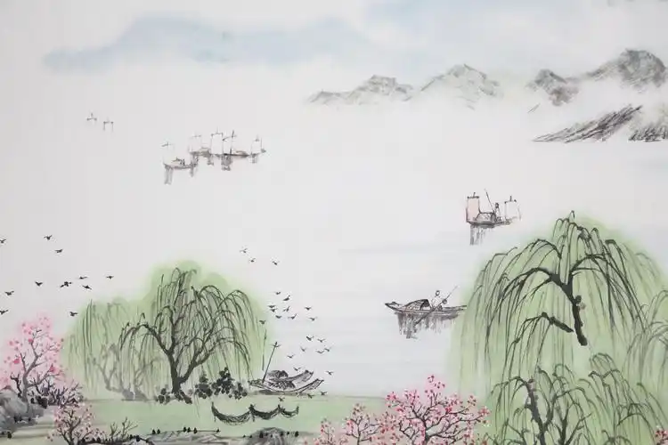 彭国兰 《二月江南富饶乡》李可染再传弟子 山水画名家