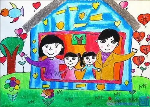 宝宝简笔画和谐家园