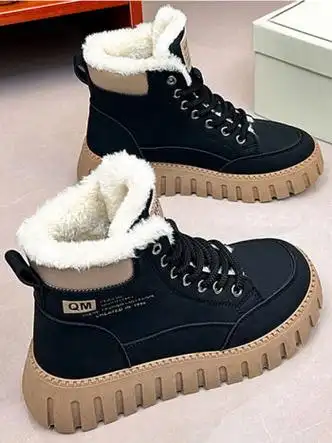 京蝌蝌雪地靴皮毛一体零下40东北保暖抗寒大棉鞋女2023新款冬季加绒加