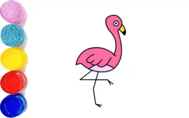 火烈鸟简笔画 火烈鸟简笔画卡通可爱 - 第 2 - 水彩迷