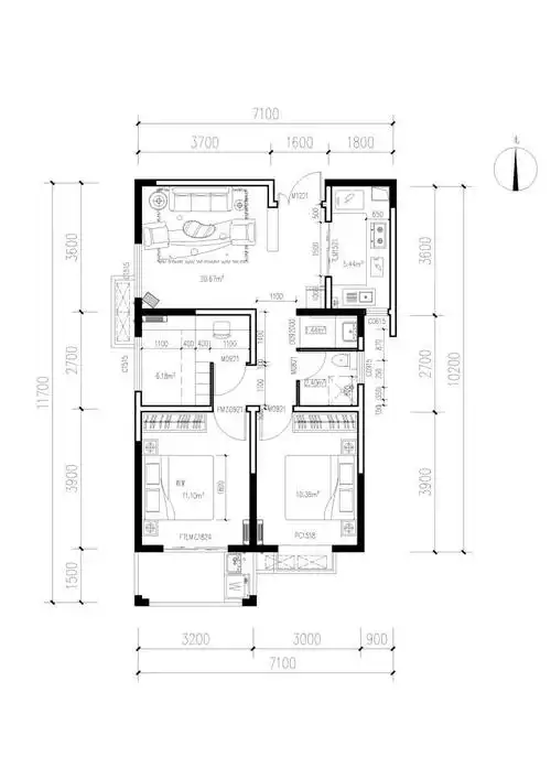 90平三室一厅一卫,谁有办法在后期装修加一个餐厅