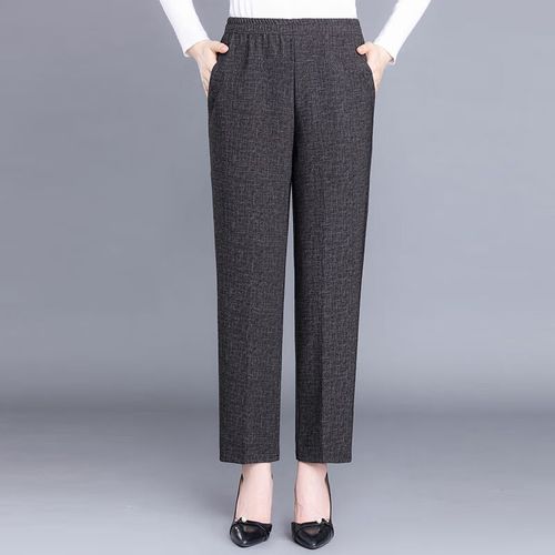 30-50岁女士中年人秋季大码小脚裤新款中老年女裤春秋款垂感休闲裤