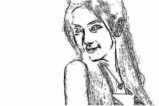 能不能帮我把邓紫棋的照片弄成这张照片这样的效果.比这个清楚一点.