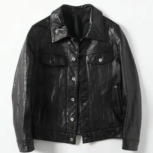 男士复古穿搭2022秋冬皮夹克外套皮衣