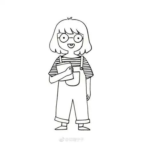 可爱的简笔画可爱小女孩简笔画教程女孩简笔画人物头像简笔画线条手绘