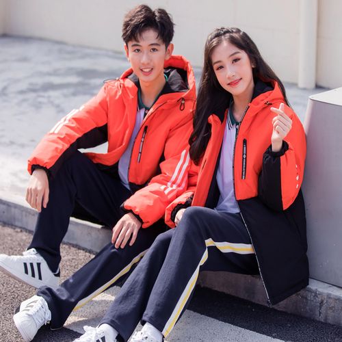 男女女童中大高中生冬季棉衣校服加厚儿童棉袄校服