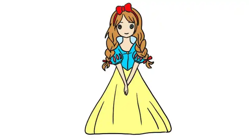 白雪公主图片简笔画