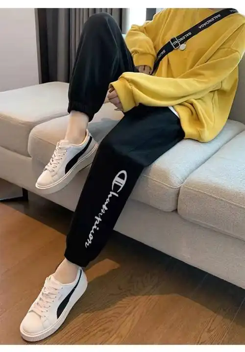 mzog夏装运动裤子女夏天胖mm300斤特大码哈伦裤春秋薄款女束脚长裤