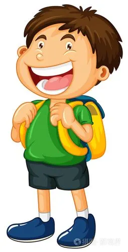 小男孩灿烂的笑容插画-正版商用图片0dinco-摄图新视界