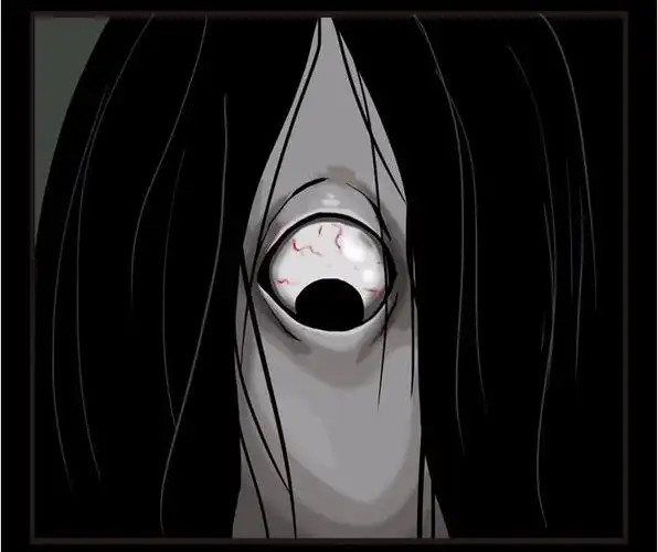 搞笑漫画:贞子的长发飘起,露出了脸