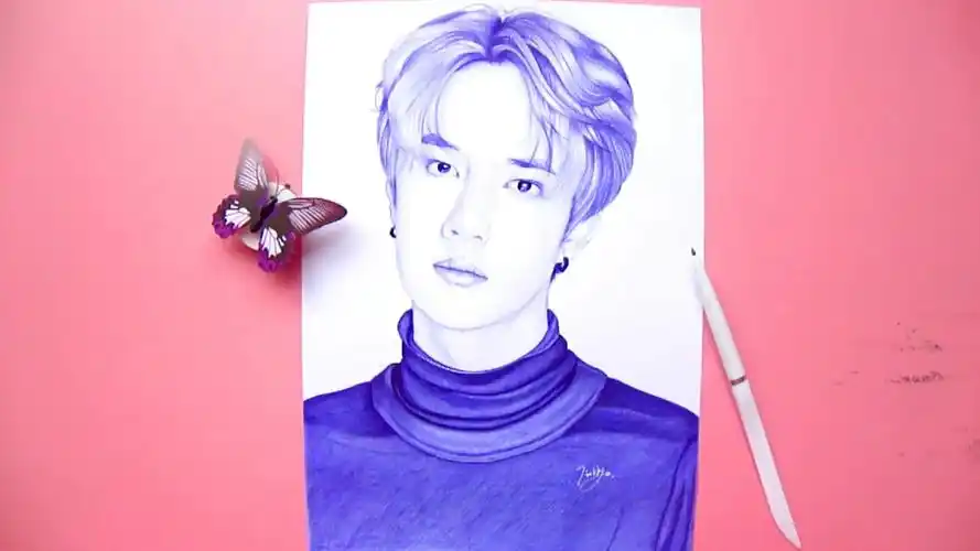 圆珠笔手绘 王一博