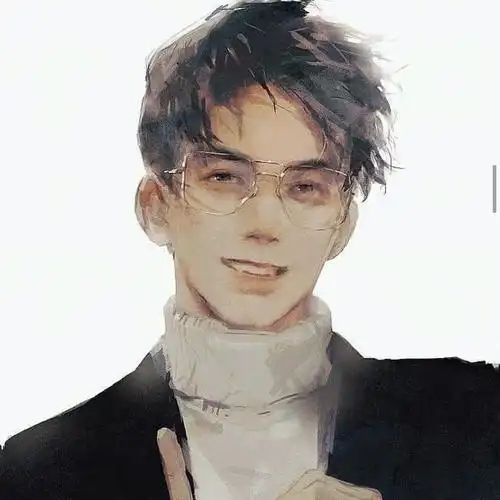 自截手绘男生头像(有两张爱豆的手绘图,但我不认.