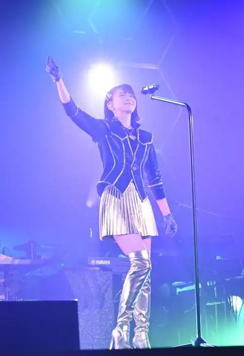 森高千里在日本枥木县足利市市民会馆举办的演唱会上.