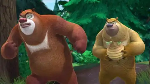 熊出没光头强被揍得鼻青脸肿就为了拍照片这样能让老板相信