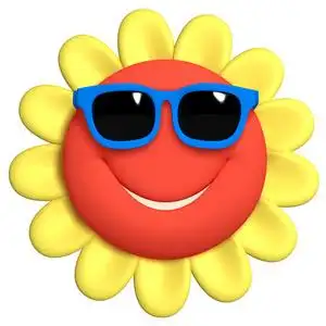 3d 卡通可爱花3d 卡通可爱花滑稽向日葵带着太阳眼镜新鲜的春天的花园
