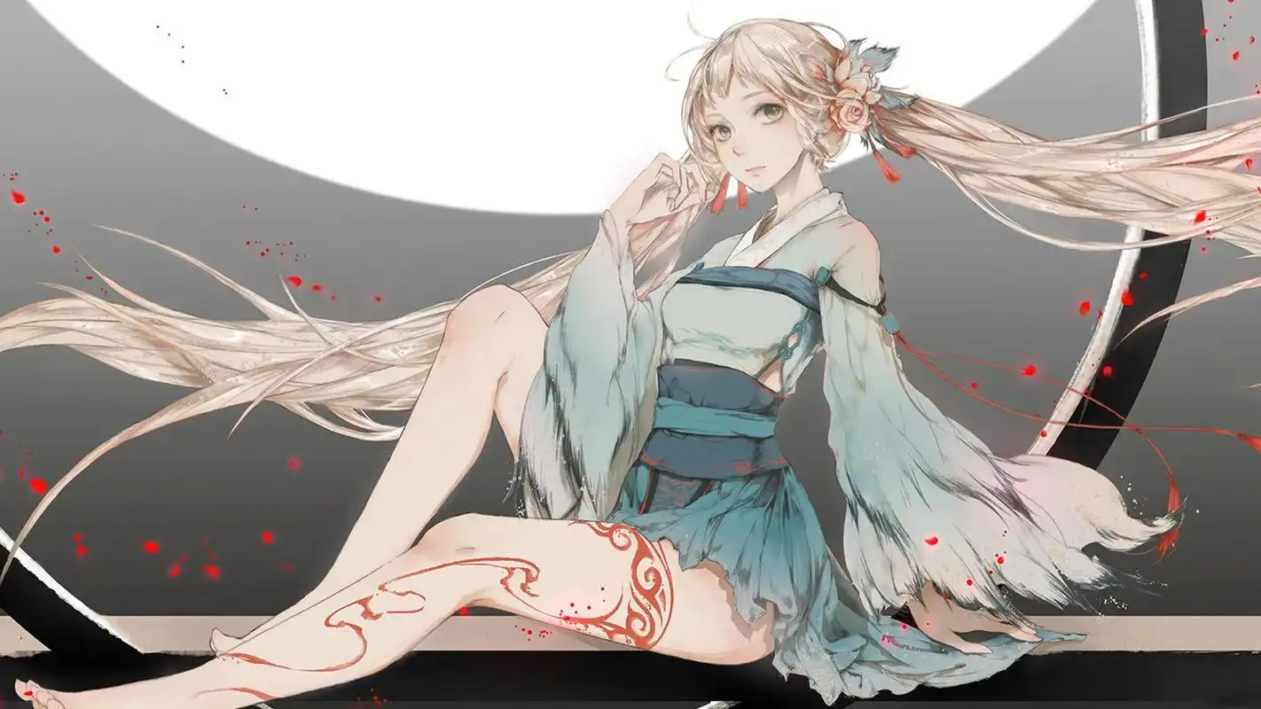 双马尾长发动漫美少女,高清图片,电脑桌面-壁纸族