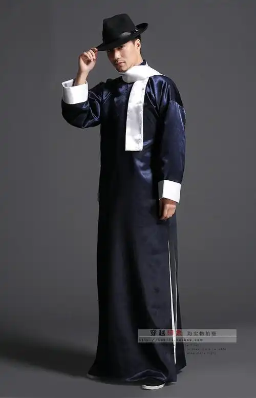 五四青年装民国学生装男士长衫长袍相声服定制演出服装特价