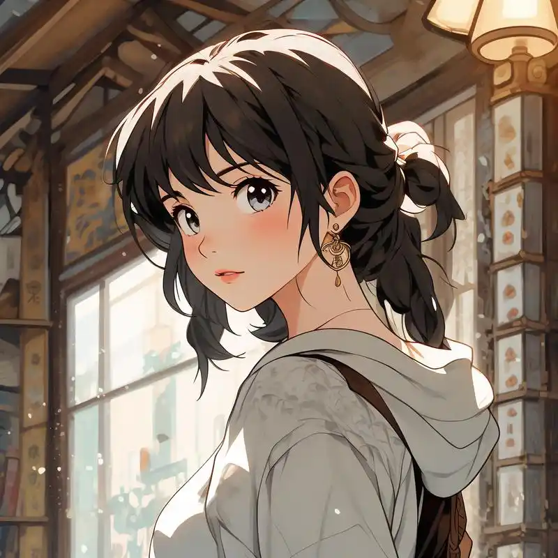 吉卜力色彩动漫美女78优雅头像94