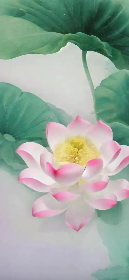 远观莲花,如霞似雪,洁白无瑕,如同仙境般的美景.