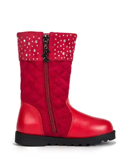 女童红色时尚儿童靴子