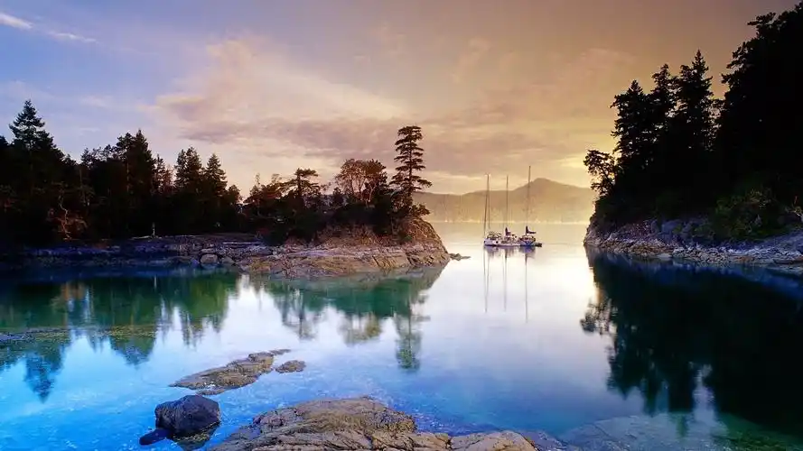 清新风格山水背景