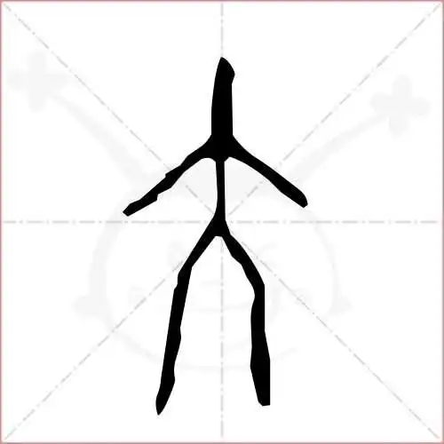 大字的甲骨文写法