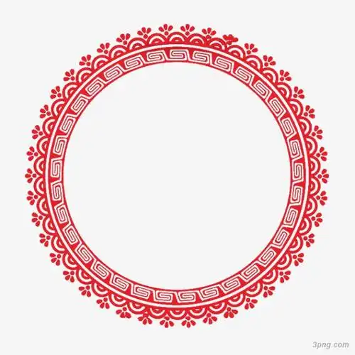 古典花纹边框png素材透明免抠图片-节日元素