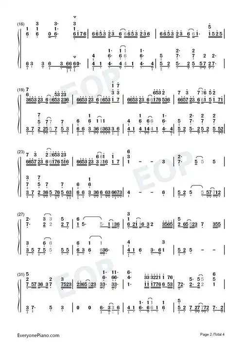 悬溺sofunnyyaiyaiyaiyaiyaiyaiya抖音热歌双手简谱预览2