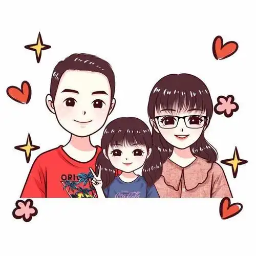 一个女儿的三口之家,简单幸福