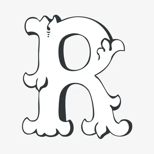 创意英文字母创意卡通装饰英文字母手绘字母r