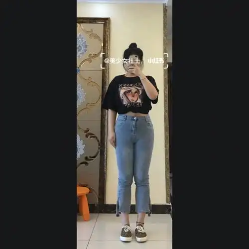 175160斤大码高个子显瘦牛仔裤