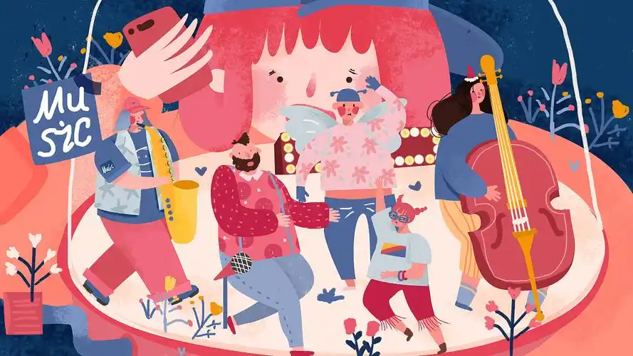 音乐节狂想|插画|艺术插画|小傲娇o - 原创作品 - 站酷 (zcool)