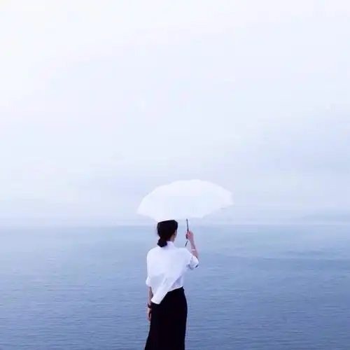 女生头像蓝色大海天空背影壁纸zhang爱人