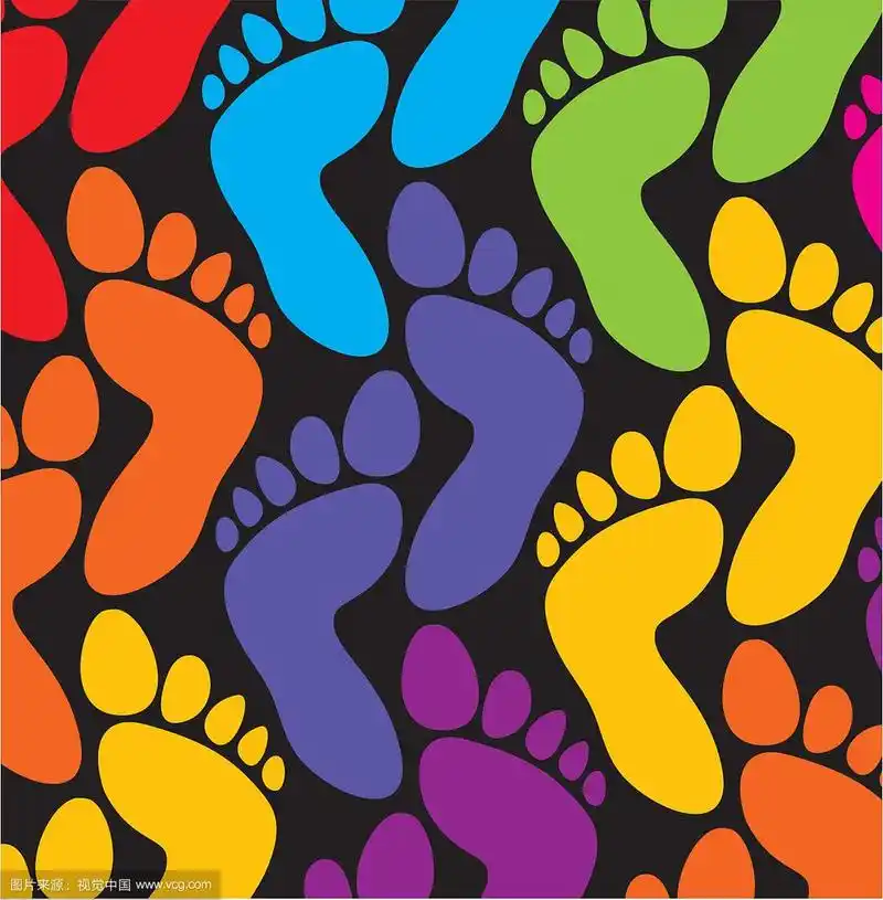 矢量彩色脚