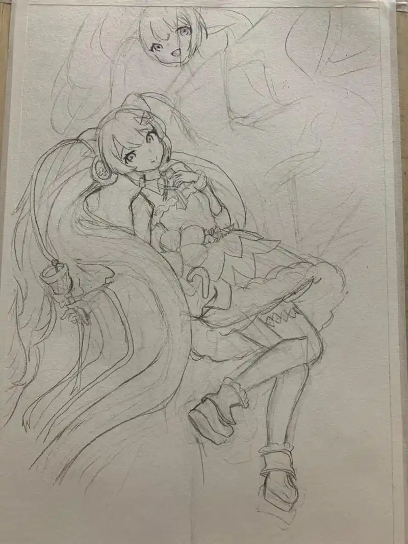 13岁与10岁作品每一条擦痕都是努力与思考的痕迹敢画是第一步