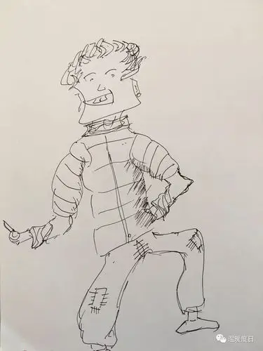 穿着补丁裤子的人