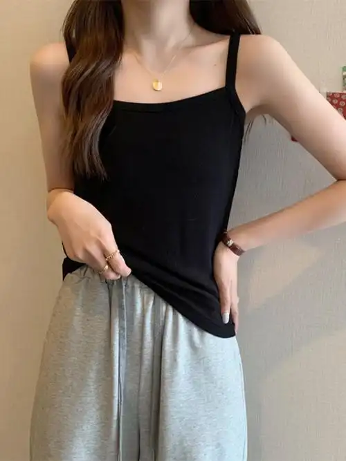 大码女春夏显瘦遮肚宽松美背吊带背心胖妹妹抹胸内搭外穿无袖上衣