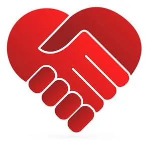 握手象征着一颗心照片