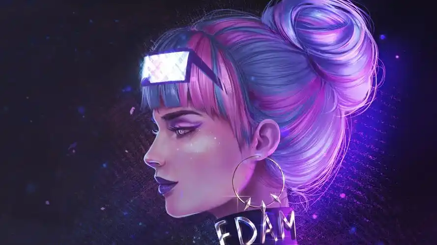 《英雄联盟》阿卡丽 紫 侧脸 4k图片,4k高清游戏图片,娟娟壁纸