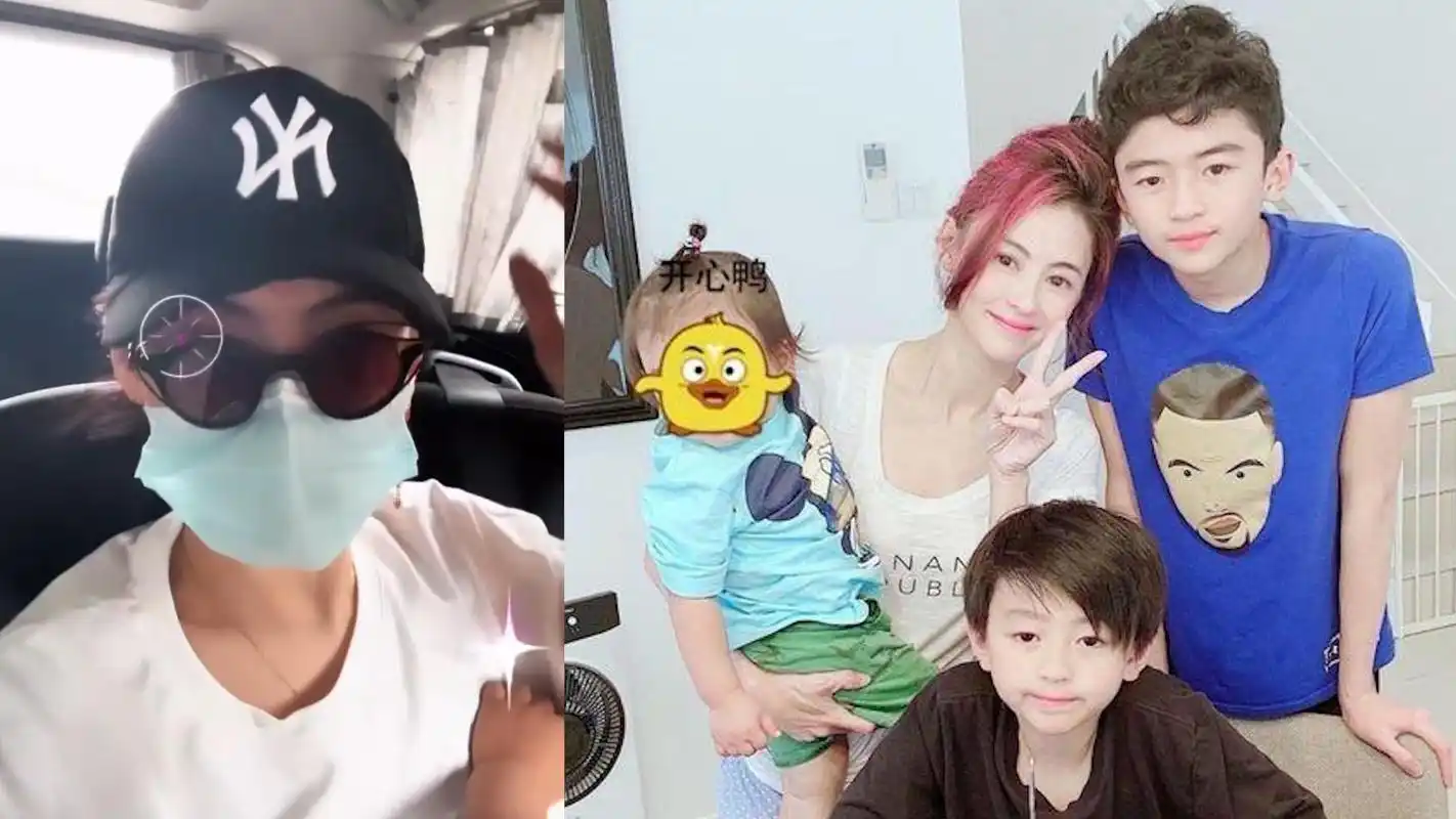 张柏芝晒三胎儿子,小王子用奶音说英语好可爱,生父身份至今是谜