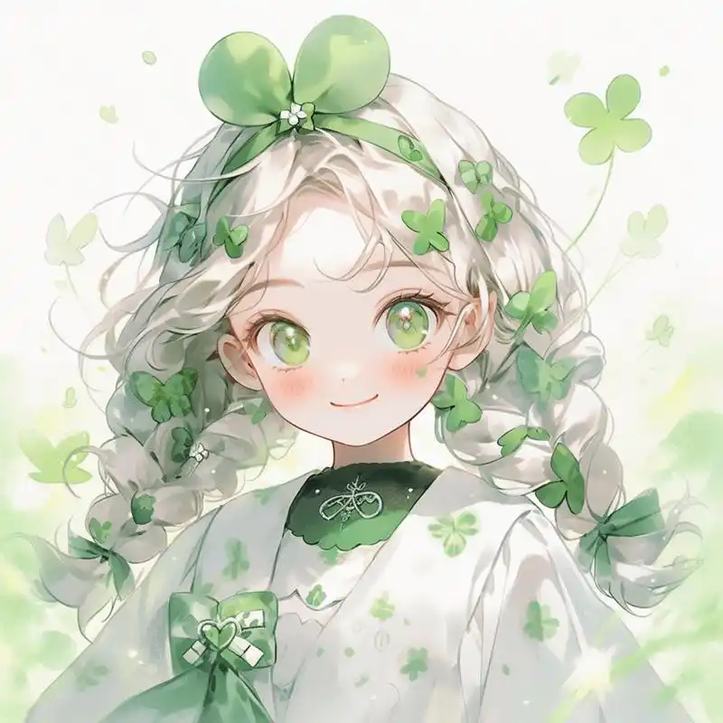 幸运少女92四叶草小清新头像