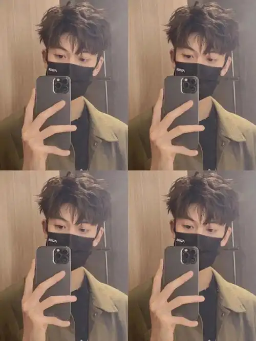 男生发型推荐蝴蝶烫韩式三七分男团男生长得好看烫什么发型都对,男生